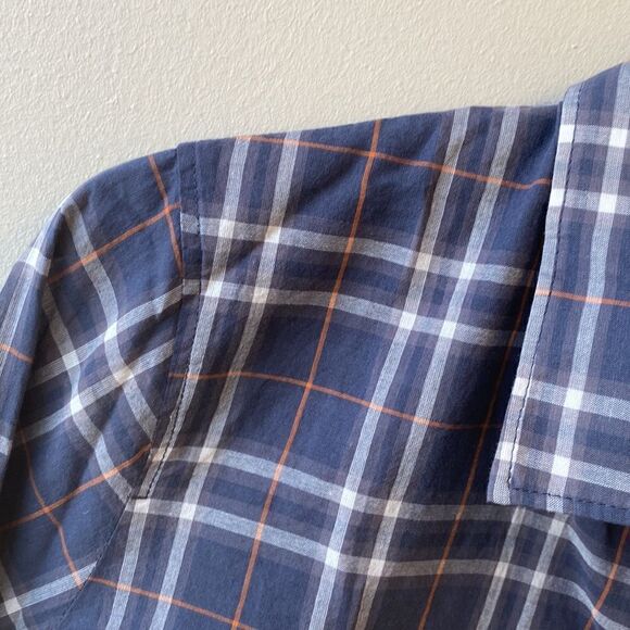 J. Crew Factory the perfect shirt button down plaid navy NWT medium cotton - Picture 6 of 7